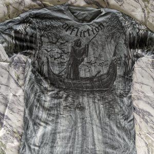 OG Vintage Affliction Shirt: Charon River Styx (small)